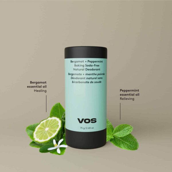 Baking Soda-Free Natural Deodorant – Bergamot and Peppermint 2.65 OZ / 75 G