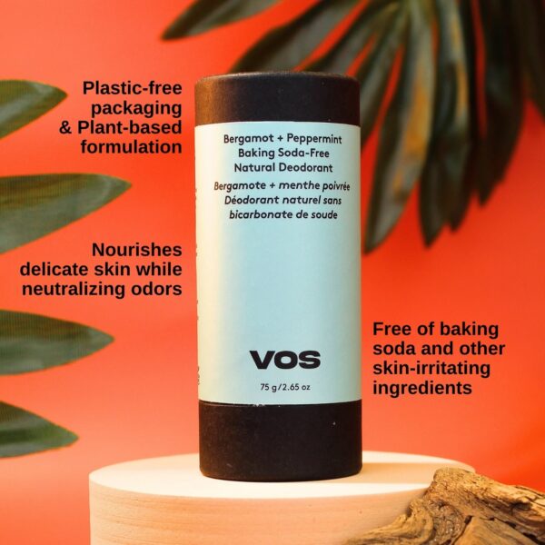 Baking Soda-Free Natural Deodorant – Bergamot and Peppermint 2.65 OZ / 75 G