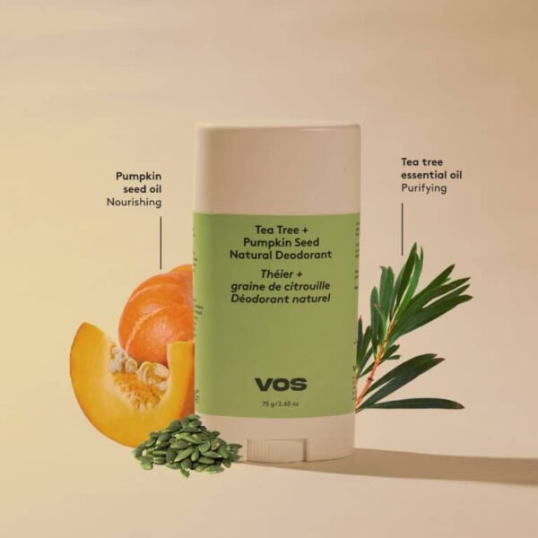 Natural Deodorant – Tea Tree and Pumpkin Seed 2.65 OZ / 75 G
